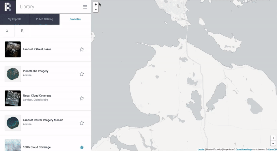 animation of Raster Foundry prototype