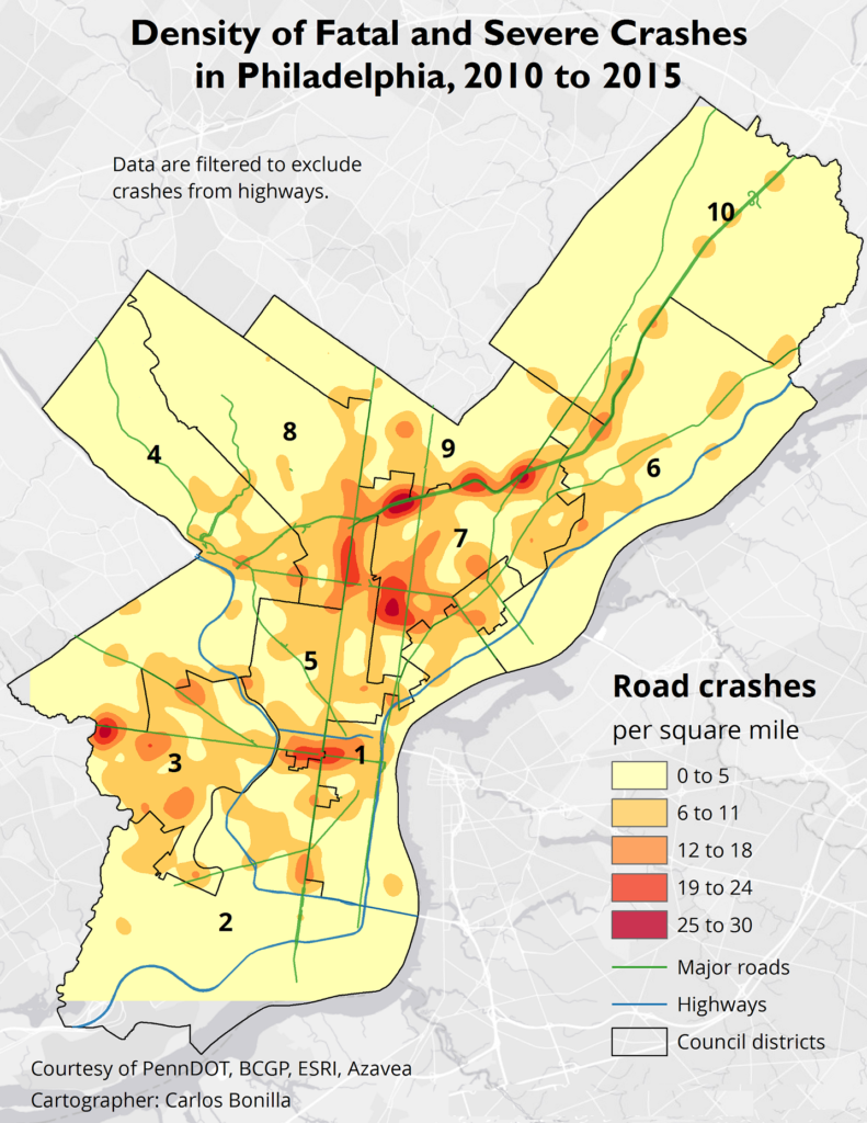 Philadelphia Crash Density