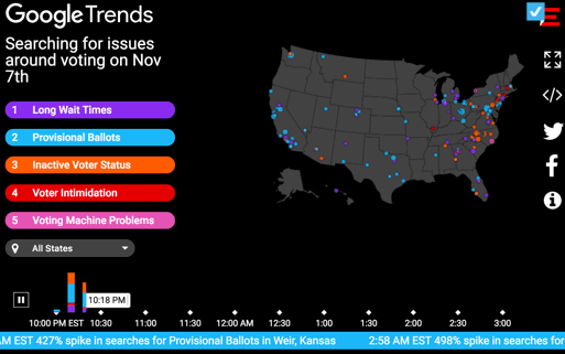 Google Trends ElectionLand Map