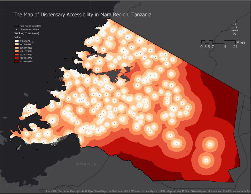 Figure 11 Map produced from ArcGIS Pro