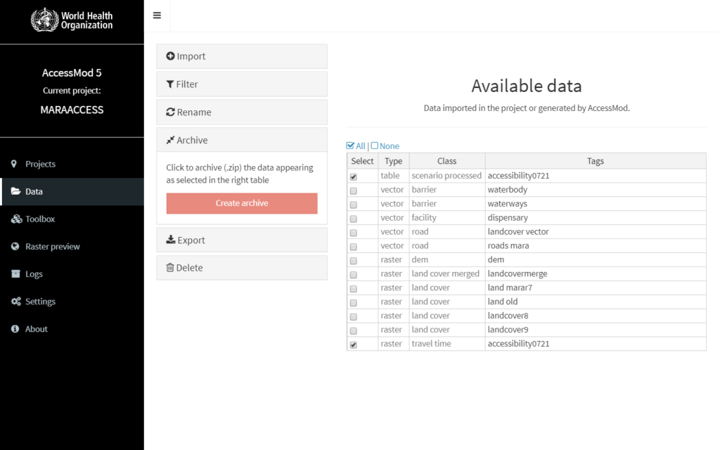 Figure 9 create an archive