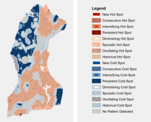 Emerging Hot Spot Analysis Forest Loss and Legend