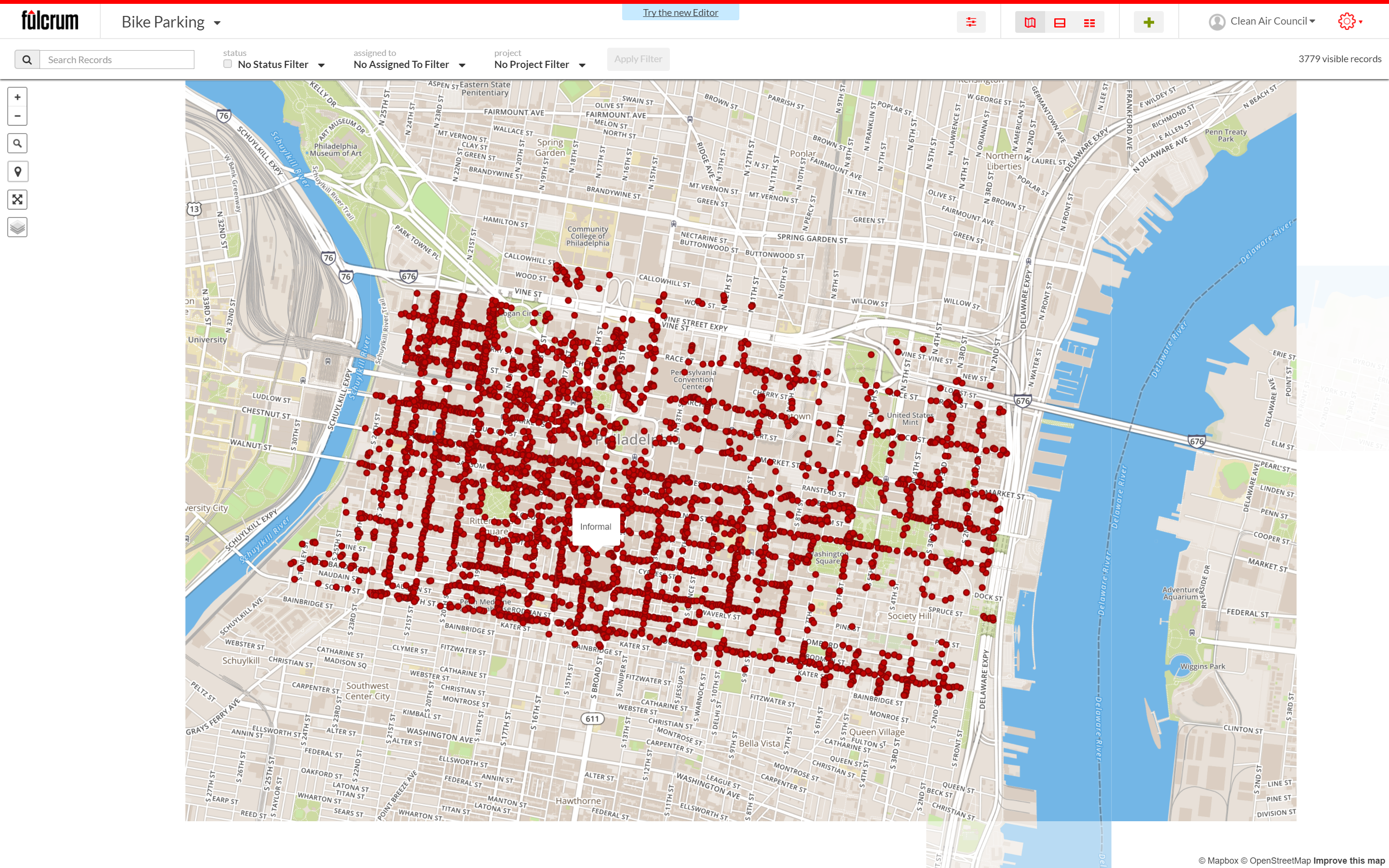 Fulcrum data interface