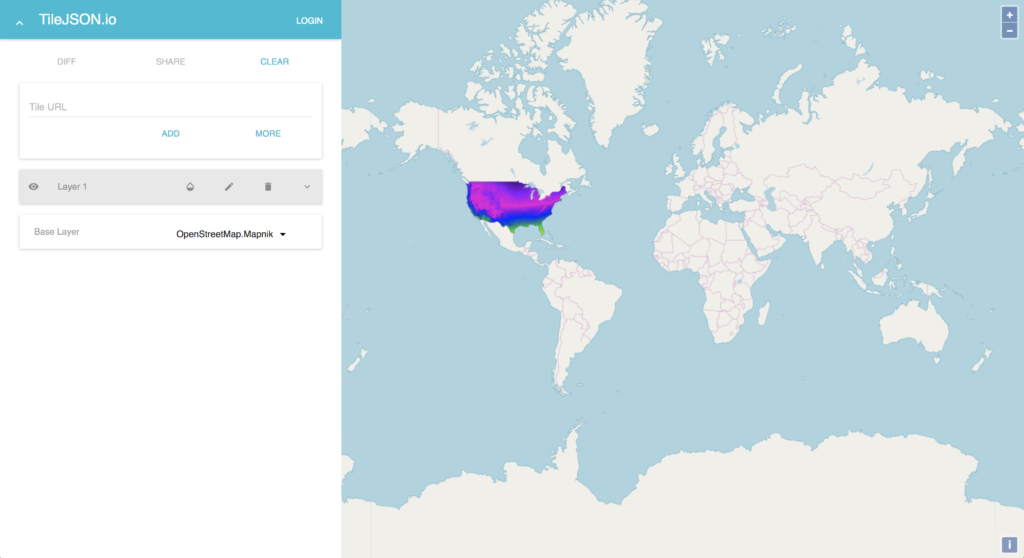 TileJSON.io with one layer