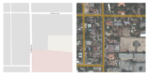 Base map and training data side by side