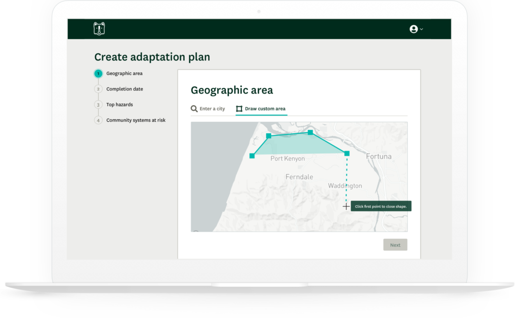 Temperate app with new draw geographic location feature.