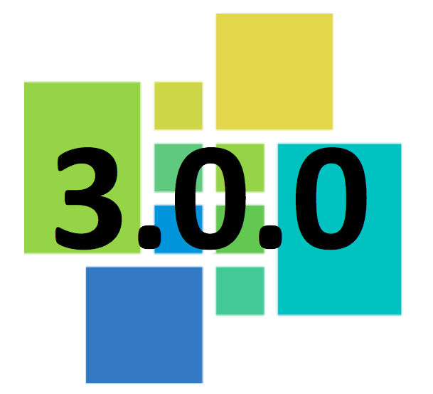 GeoTrellis logo overlayed with 3.0.0 