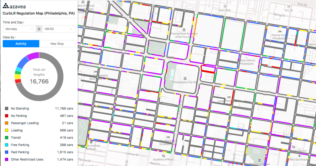 screenshot of philadelphia curblr data