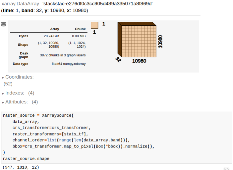 A screenshot from Raster Vision 