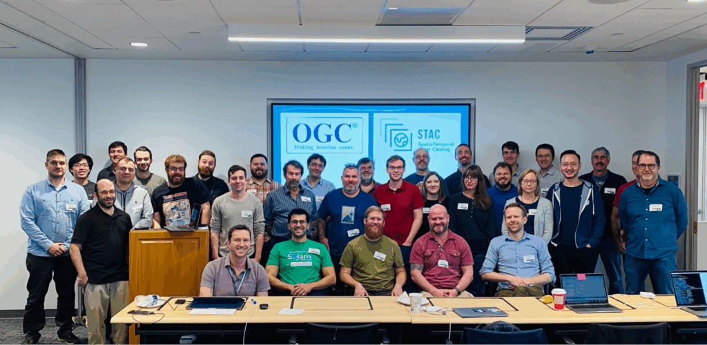 A group of participants at the STAC + OAFeat Sprint in 2019. 